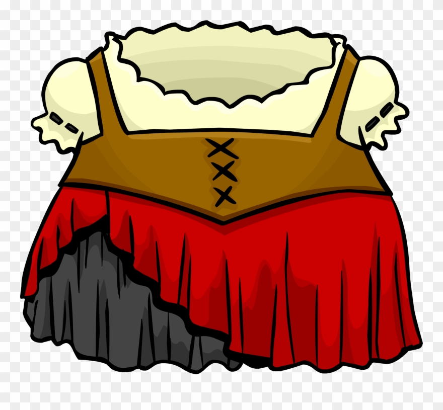 Red Pirate Dress Clipart