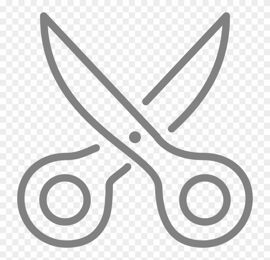 Line Style Icons Scissors Clipart