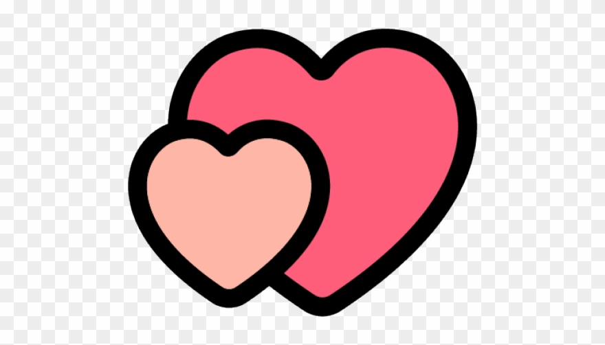 Heart Clipart Clipart Pink Double Heart - Png Download