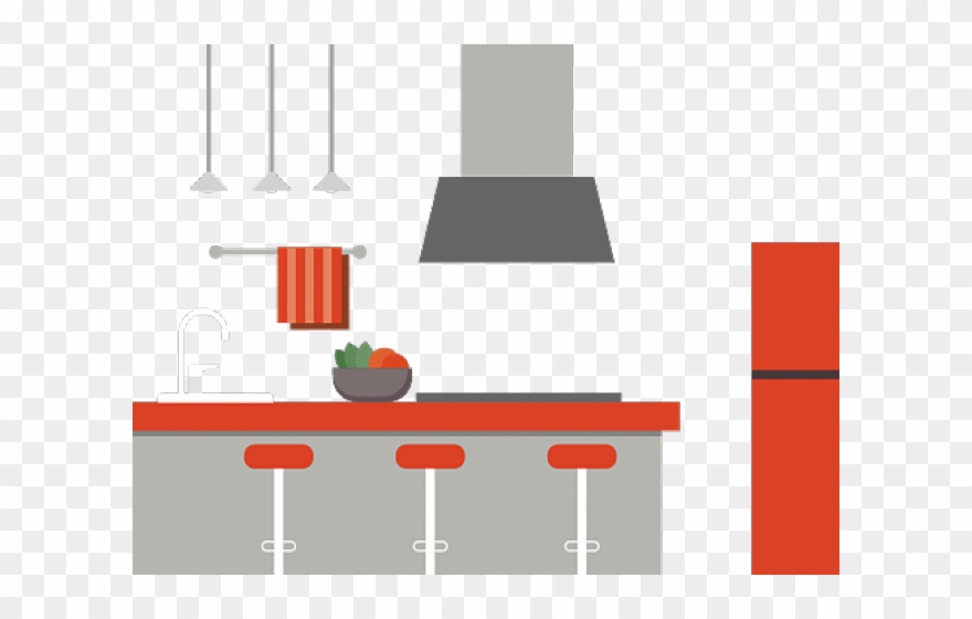 Refrigerator Clipart Messy Kitchen Table - Png Download