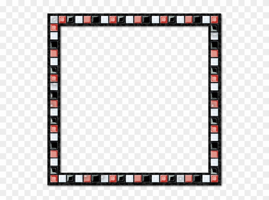 Mosaic Red Border Frame Clipart