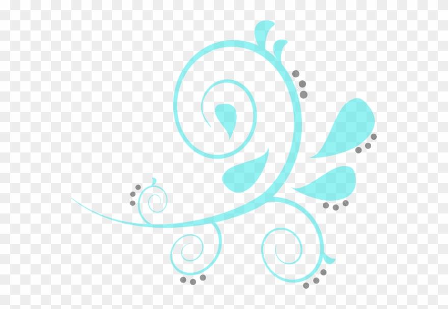 Paisley Curves Blue Svg Clip Arts 600 X 528 Px - Png Download