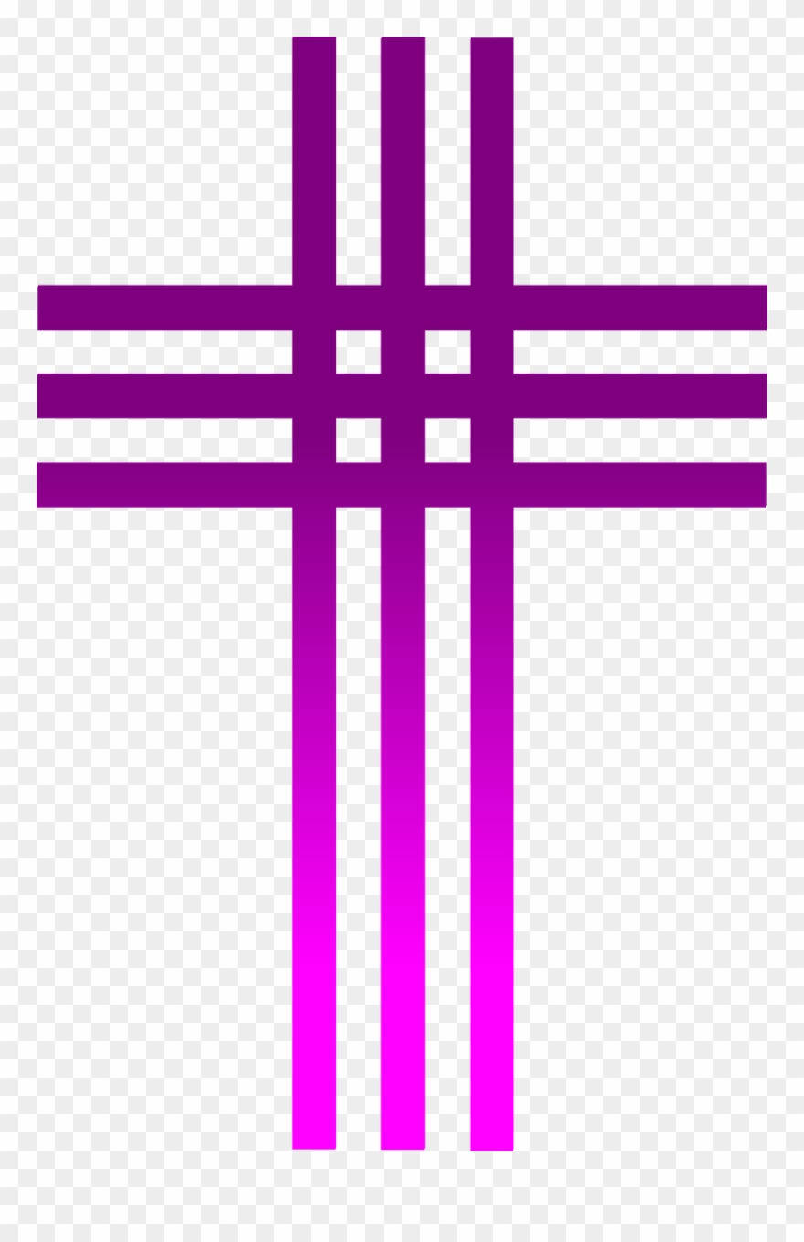 Purple Cloth Covered Easter Cross Clipart Transparent - Png Download