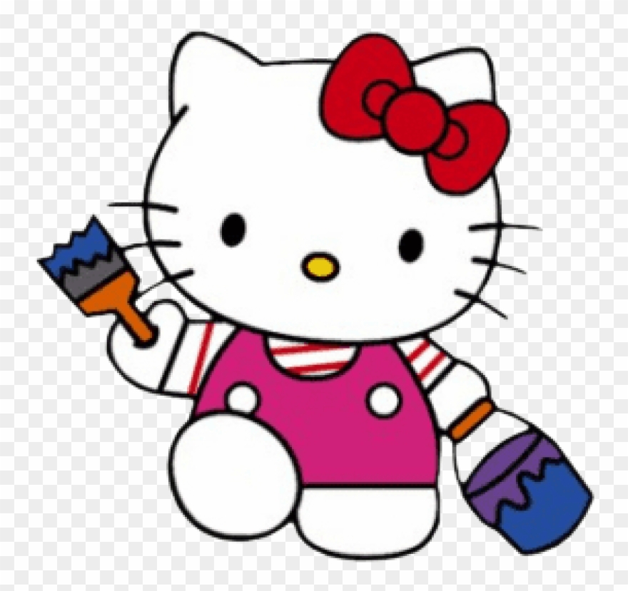 Free Png Download Hello Kitty Painting Png Images Background Clipart