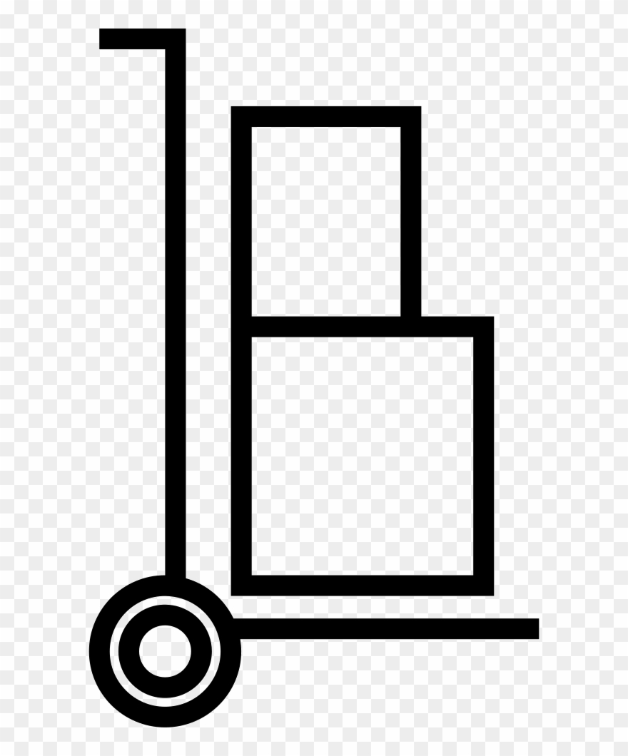 Trolley Push Cart With Boxes Comments Clipart