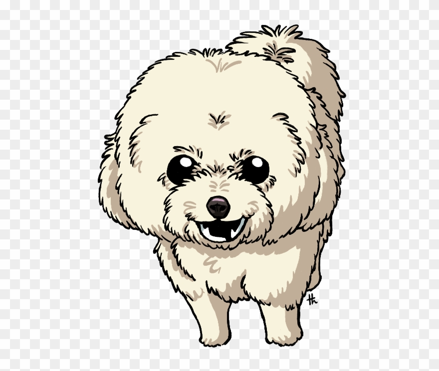 A Pet Portrait Of Jax The Puffy Bichon Commissioned Clipart