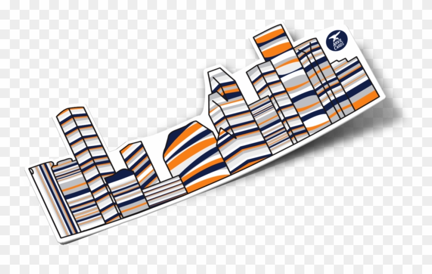 Houston Skyline Sticker Clipart