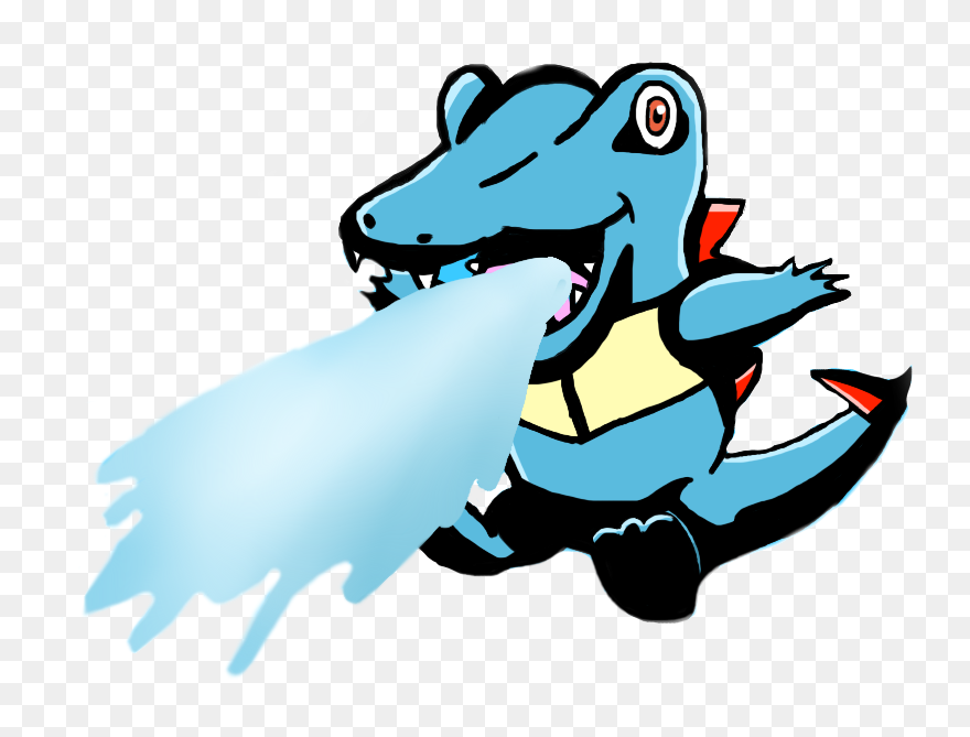 Totodile Used Water Gun By Morshute Clipart