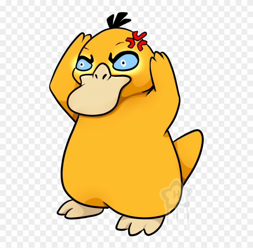 #054 Psyduck Used Confusion And Water Gun Clipart