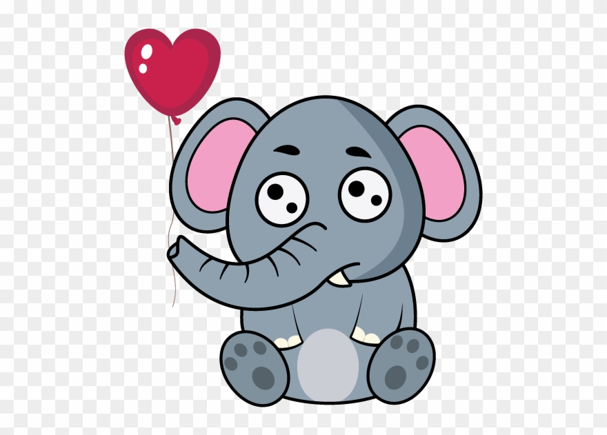 Love Elephant Clipart