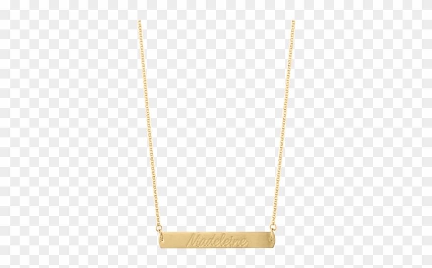 Gold Bar Necklace Clipart