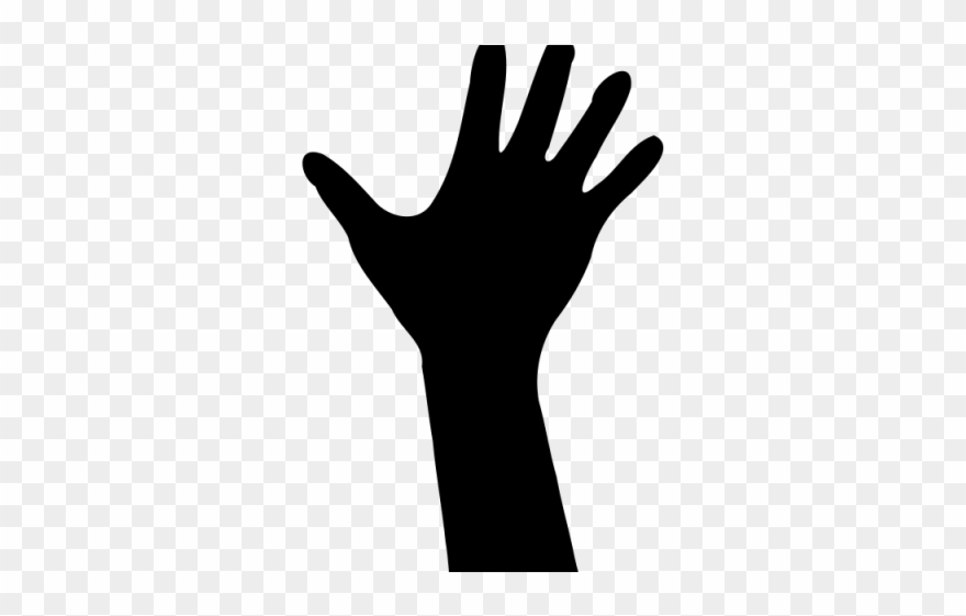 Hand Silhouette Cliparts - Png Download