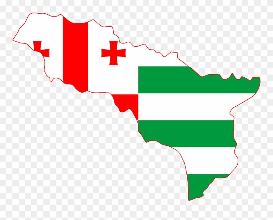Flag-map Of Abkhazia Ar Clipart