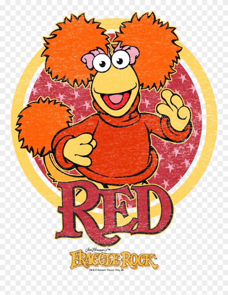 Fraggle Rock Red Circle Men's Regular Fit T-shirt Clipart