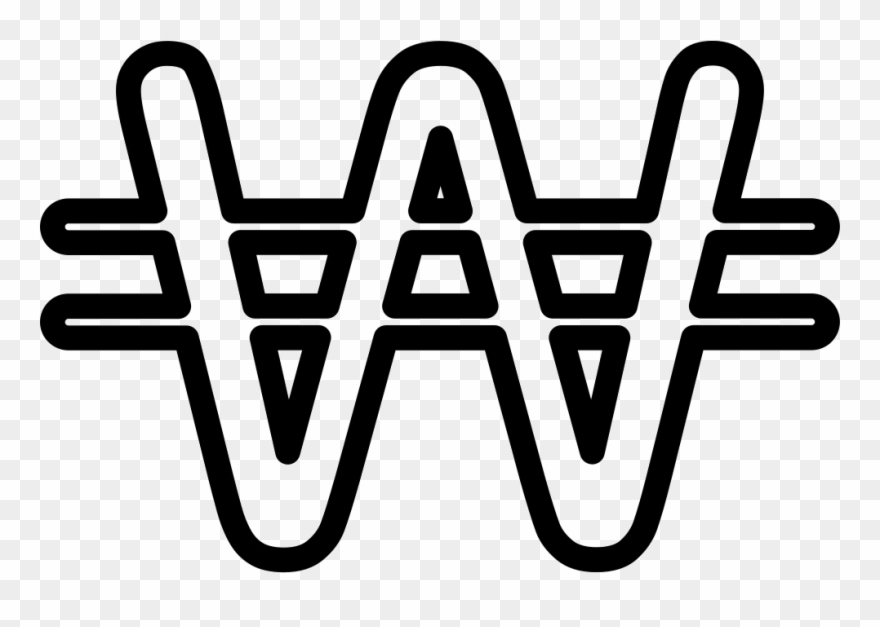 South Korea Won Currency Symbol Comments Clipart
