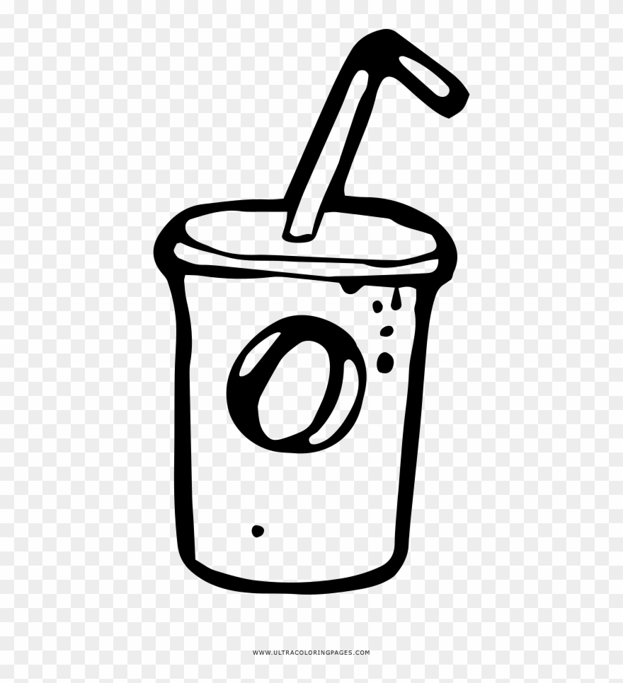 Milk Shake Coloring Page Clipart