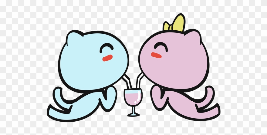 Love Is Sharing A Milkshake Clipart