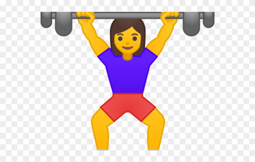 Girl Clipart Weightlifting - Png Download