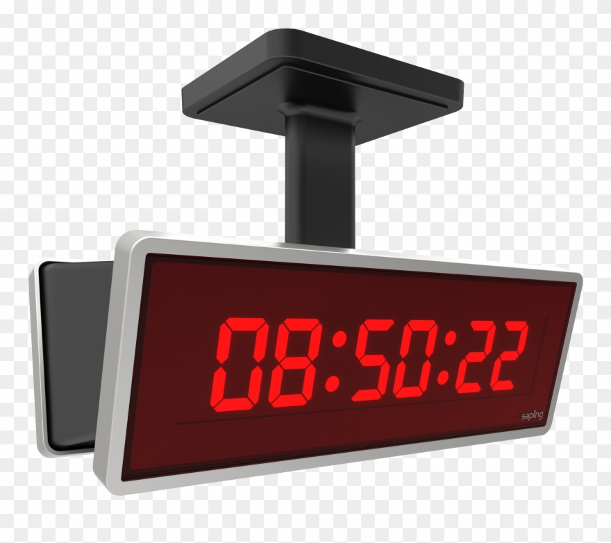 Digital Clock 6 Digit Single Mount Clipart