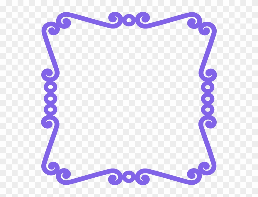 Scrolly Frame Purple Clip Art At Clker Com Vector Clip - Png Download