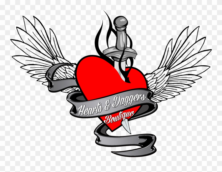 Hearts And Daggers Boutique Clipart