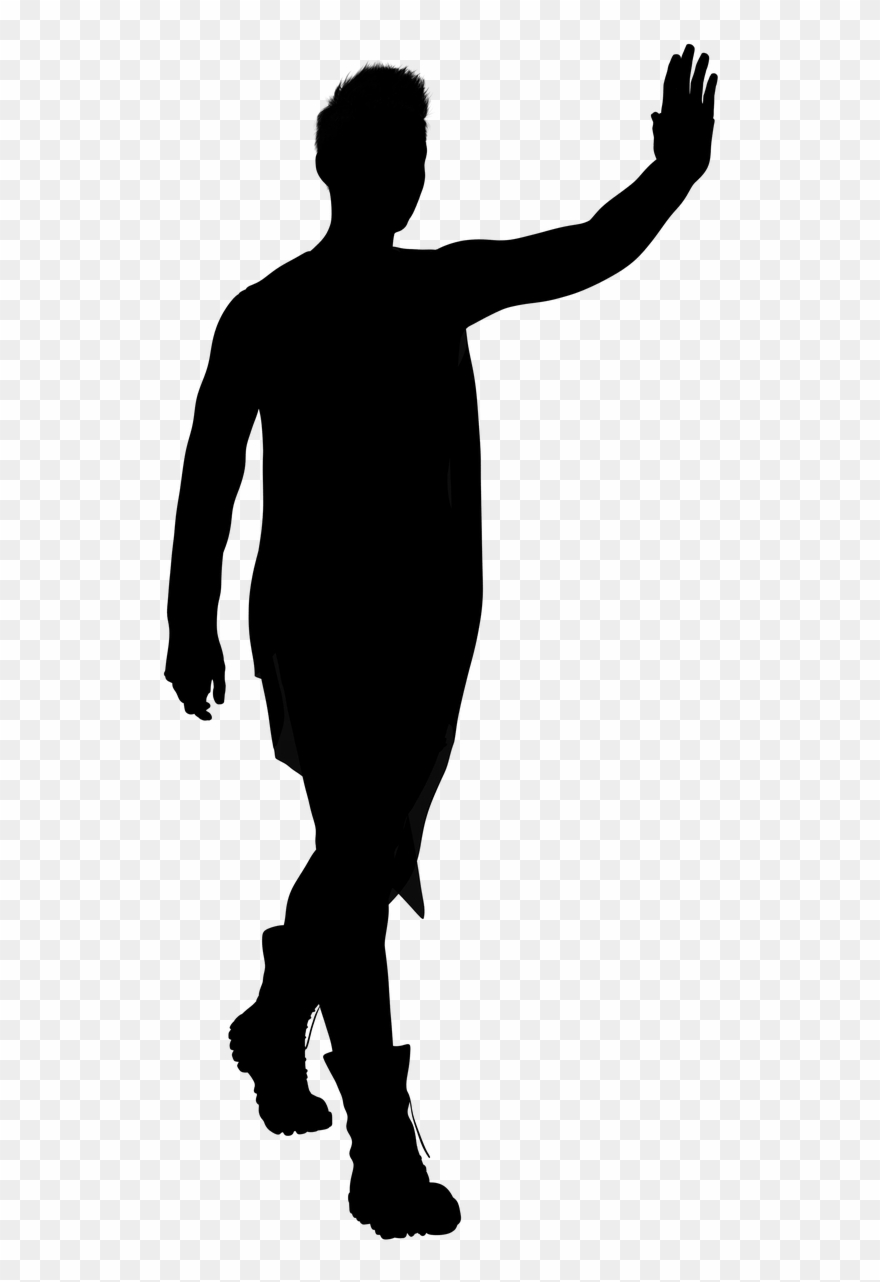 Silhouette Man Casual Clipart
