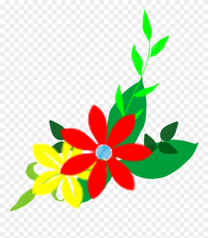 Floral Design Cartoon Flower Clip Art - Png Download