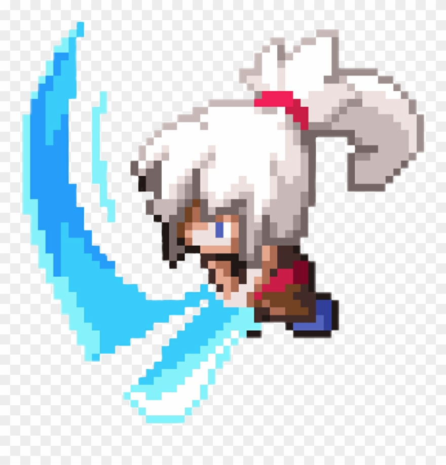 Pixel Pixelart Pixelated Pixels Anime Sword Attack Clipart