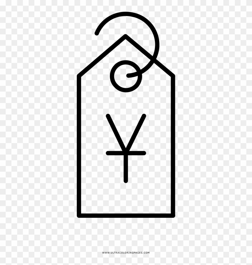 Price Tag Coloring Page Clipart