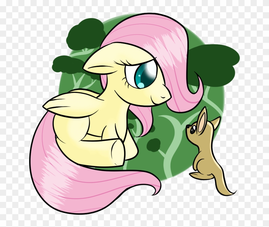 Fluttershy Applejack Pony Horse Green Plant Vertebrate Clipart