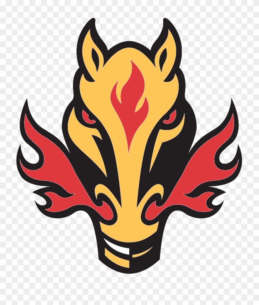 Svg Black And White Download Image Calgary Flames Horse Clipart