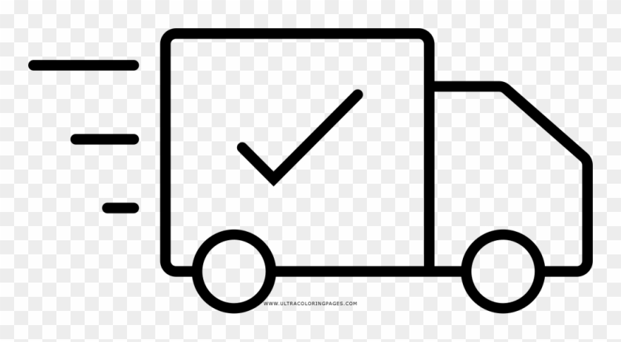 Delivery Truck Coloring Page Clipart
