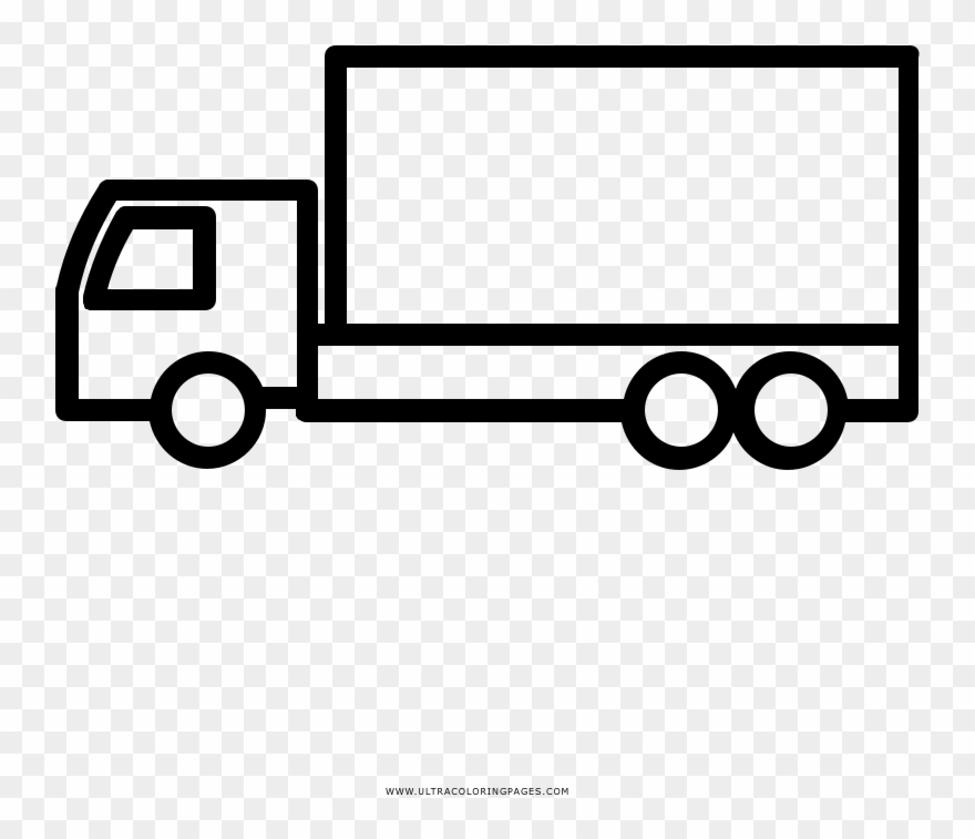 Delivery Truck Coloring Page Clipart