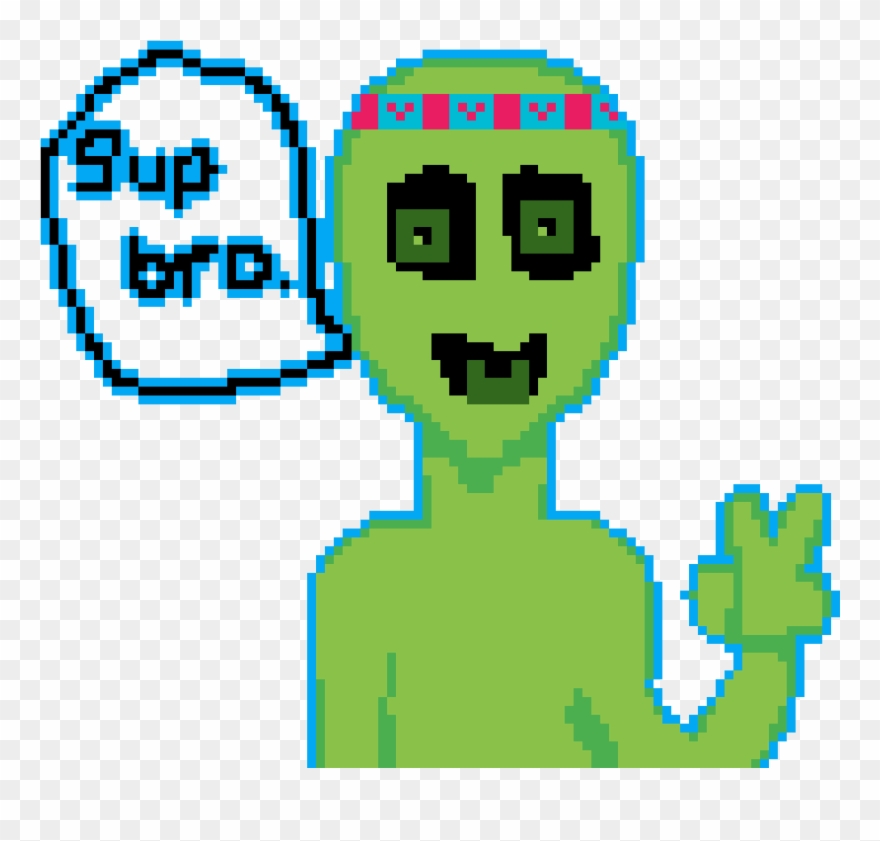 Hippy Alien - " Clipart
