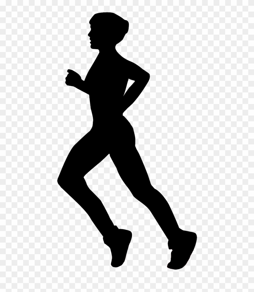 Female Runner Silhouette Png Clipart