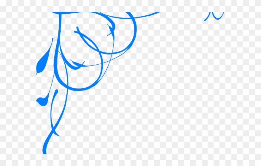 Decorative Line Blue Clipart Corner - Png Download