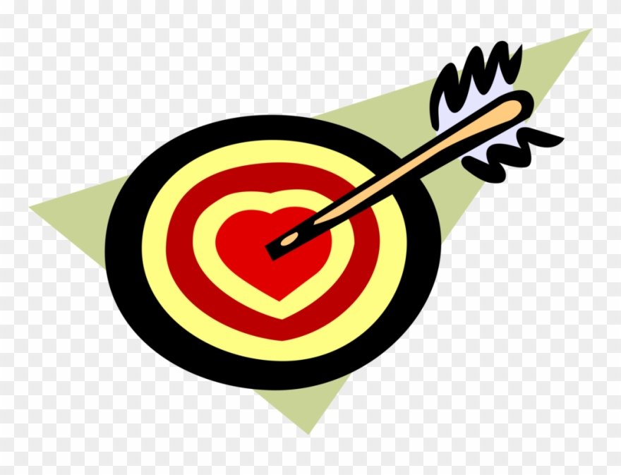 Vector Illustration Of Bullseye Or Bull's-eye Target Clipart