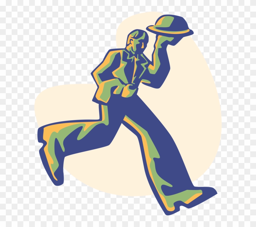 Vector Illustration Of Restaurant Maître D'hôtel Waiter Clipart