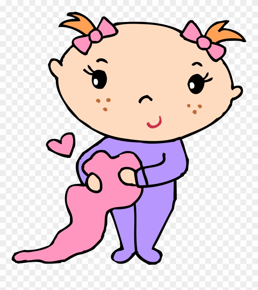 Clipart Of Baby, Girl And Toddler - Png Download