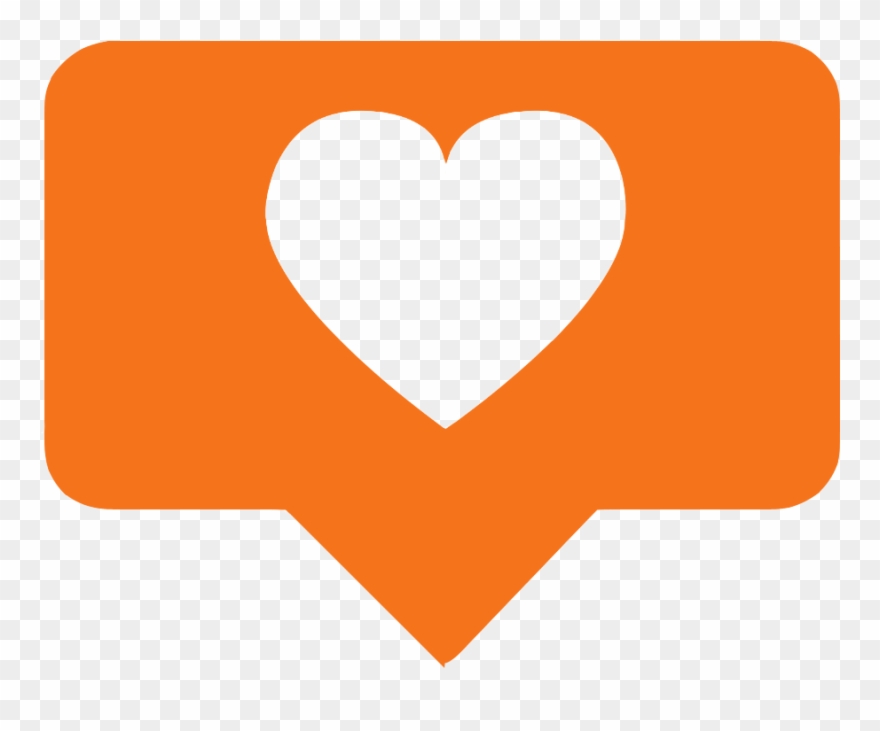 Instagram Heart Orange Png Picture Clipart