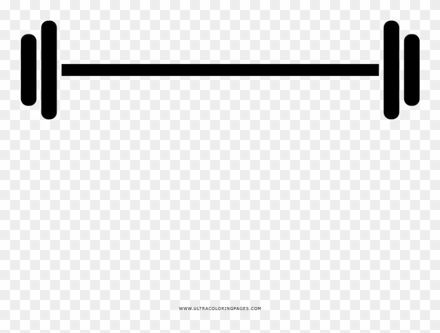 Barbell Coloring Page Clipart