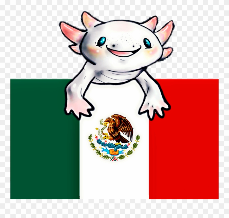 Flag Bandera Mexico Ajolote @benjaisaacvera12 Clipart