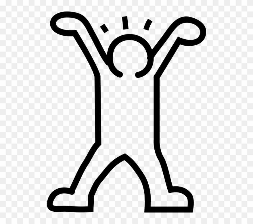 Vector Illustration Of Keith Haring Influence Pop Art Clipart