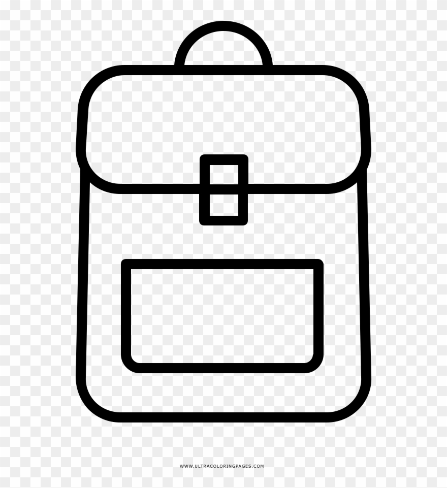 Backpack Coloring Page Clipart