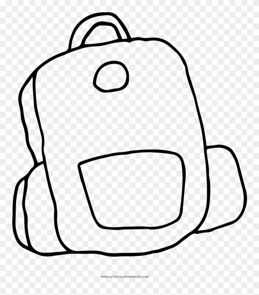 Backpack Coloring Page Clipart