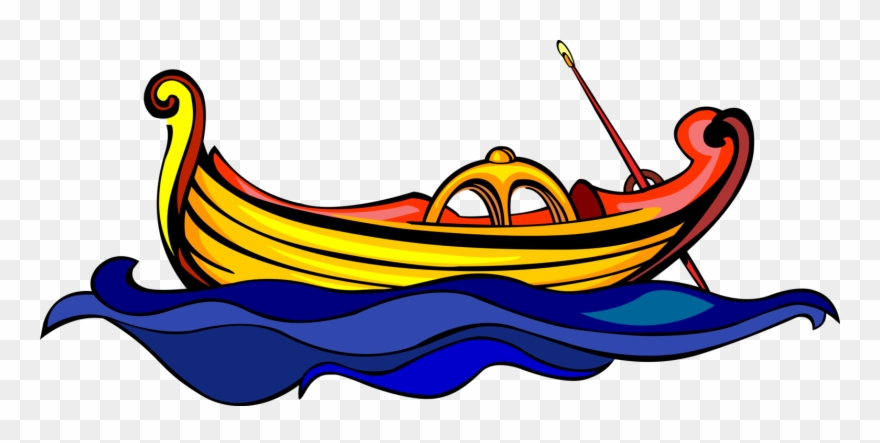 Vector Illustration Of Venetian Gondola Steered By Clipart