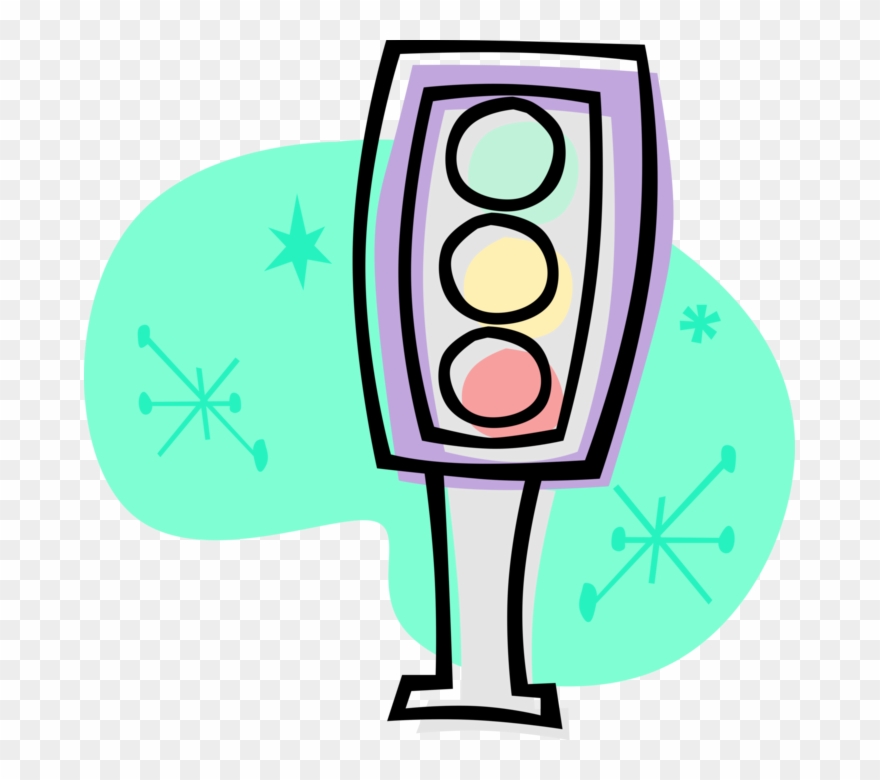 Vector Illustration Of Traffic Light Signals Or Stop Clipart