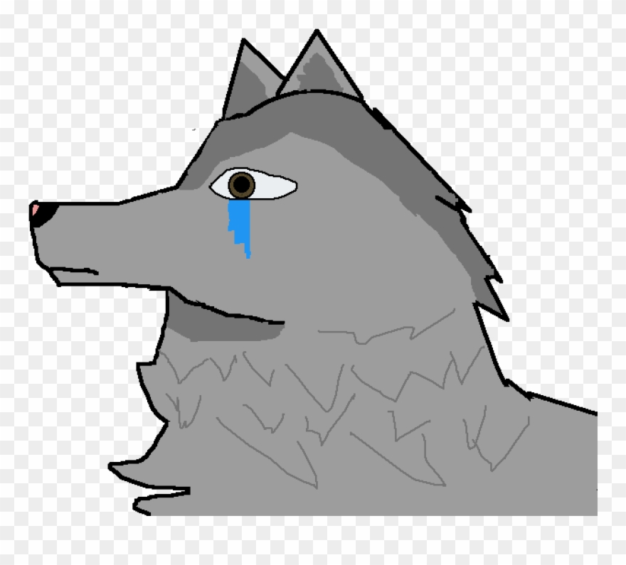 Sad Wolf Clipart