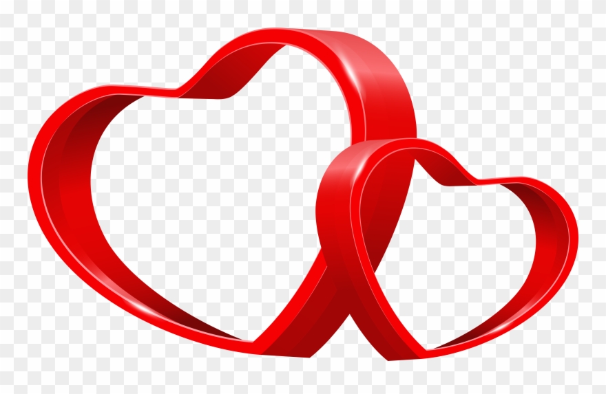 Two Hearts Transparent Image Clipart