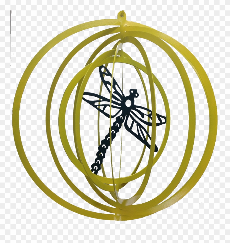 Dragonfly Metal Wind Spinner Clipart